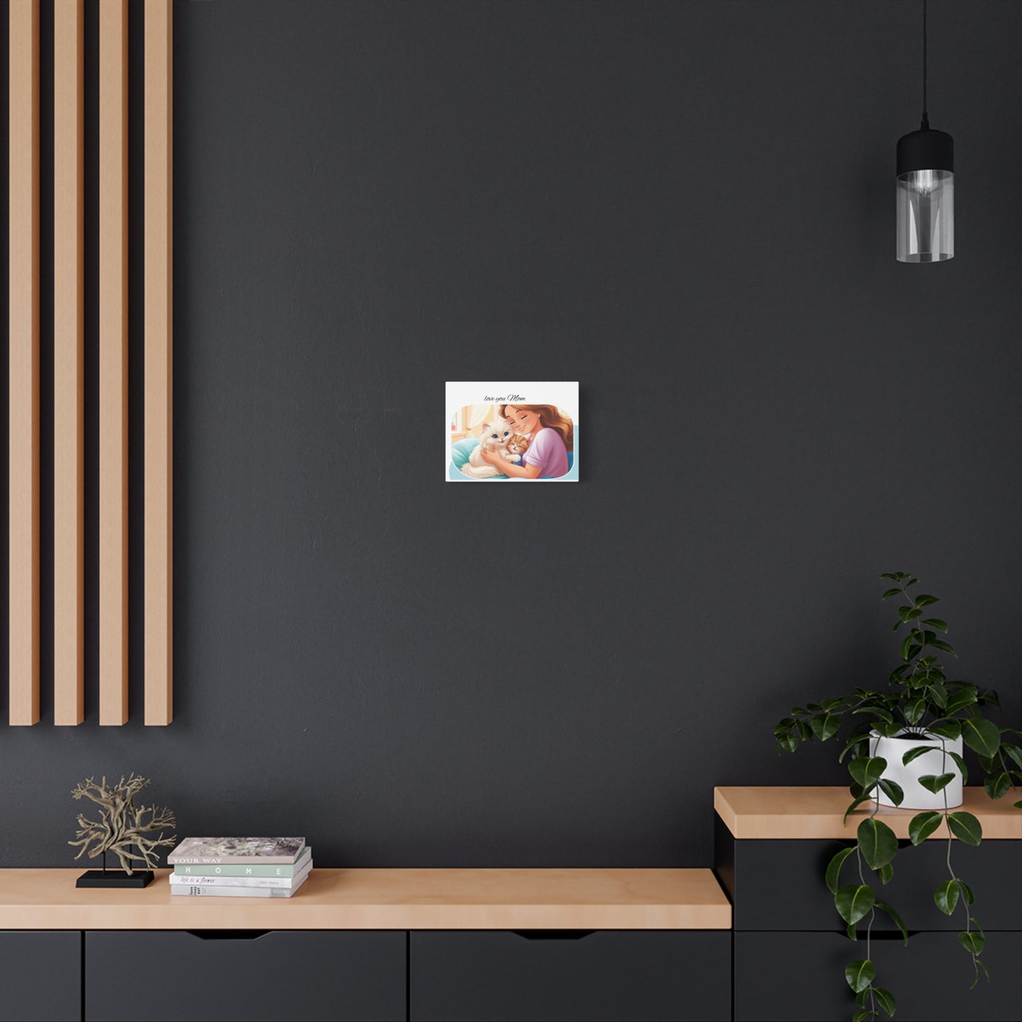 Personalized Pet Portrait Canvas - 'Love You Mom' Home Decor
