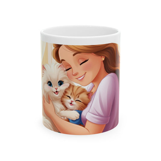 Cute Cat Lover Ceramic Mug - 11oz & 15oz Pet Design
