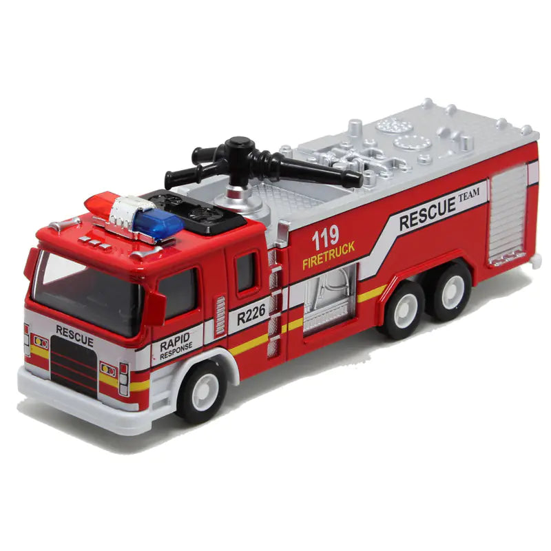 New Alloy Fire Truck Toy Model with Lights and Music